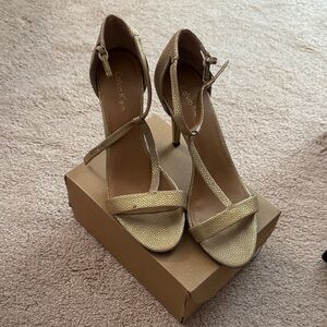 Calvin Klein Glittering Gold Heels